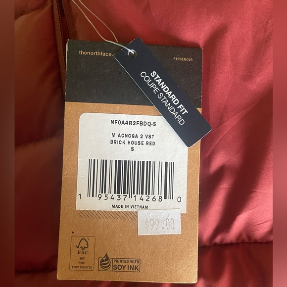 Burnt red The North Face Vest - Picture 3 of 6